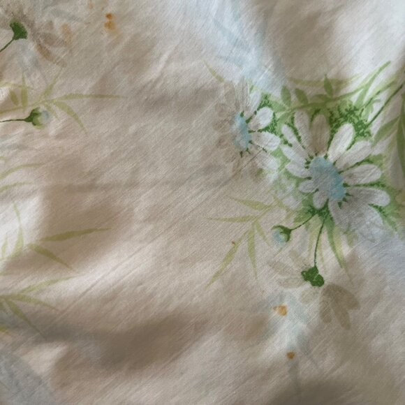 Vintage Springmaid Wondercale King Size Flat Sheet Daisy Floral Pattern No Iron - Picture 8 of 8